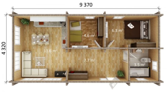 Desain interior rumah type 36 3 kamar