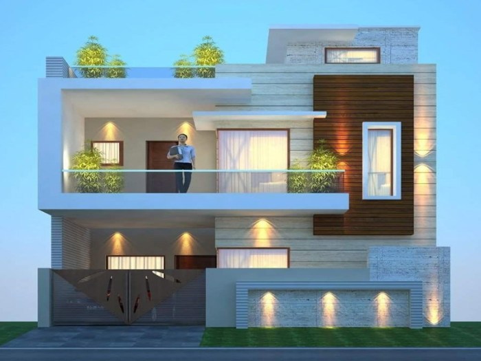 Desain kaca depan rumah modern